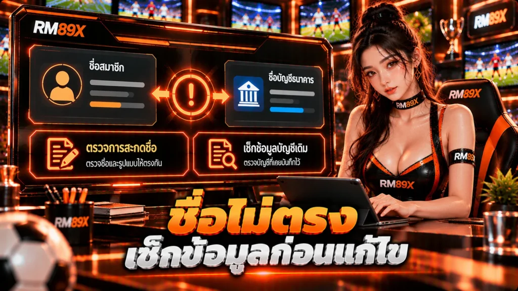 ชื่อบัญชีถอน RM89x ต้องตรงกันไหม