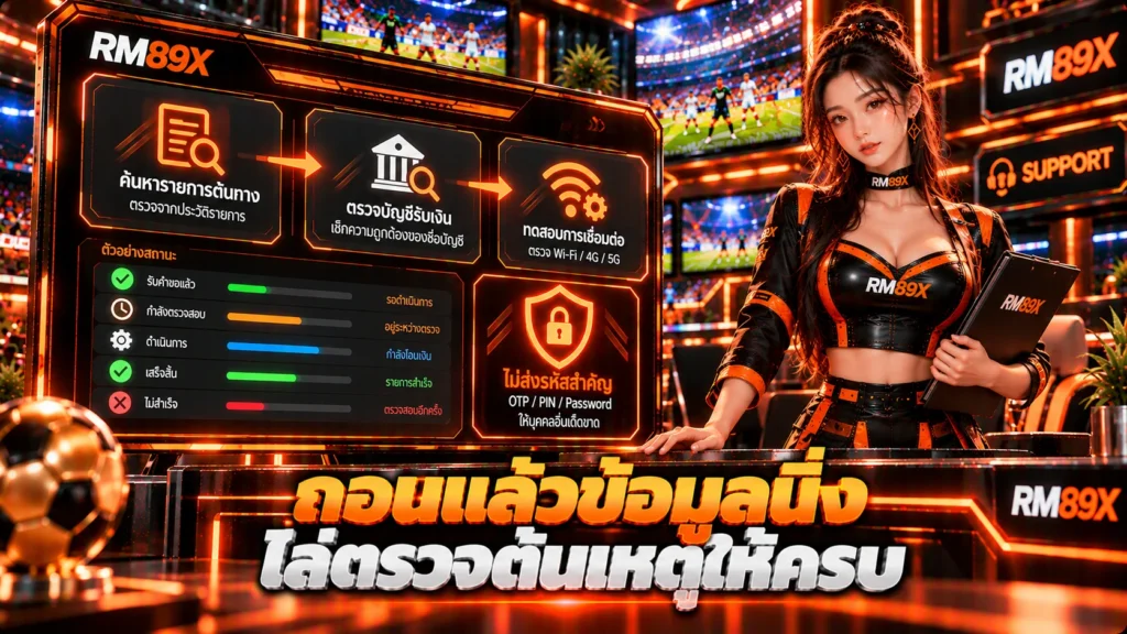 เช็กสถานะถอนเงิน RM89x