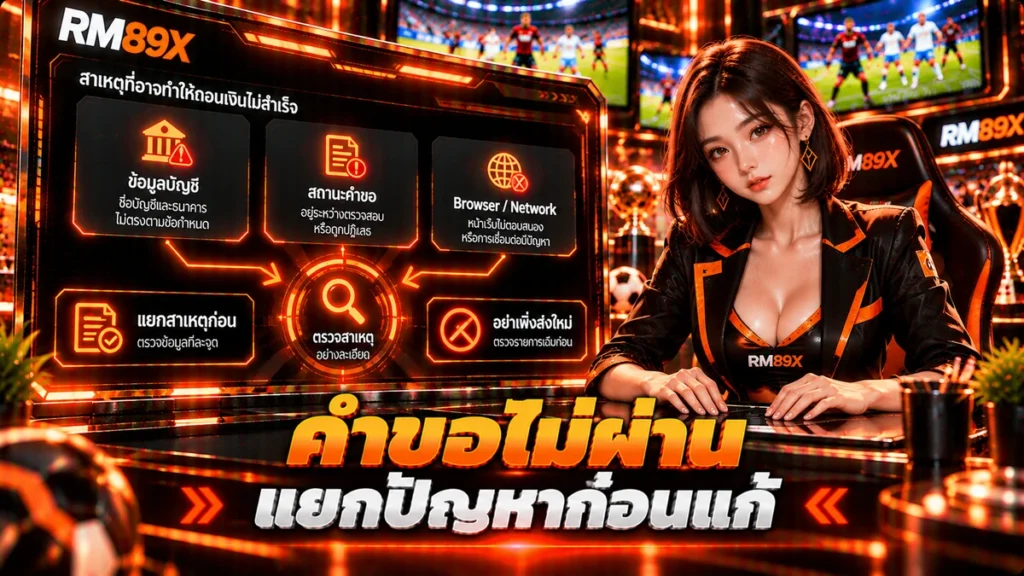 ถอน RM89x ไม่สำเร็จ