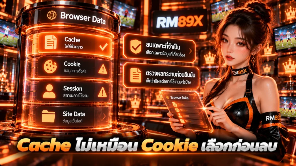 ล้างแคชเพื่อเข้า RM89x บนมือถือ