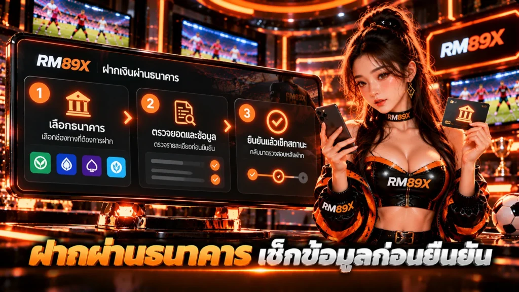ฝาก RM89x ผ่านธนาคาร