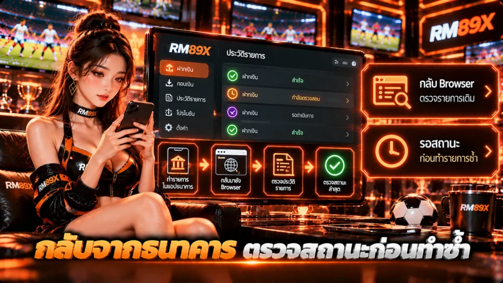ฝาก RM89x ผ่านธนาคาร